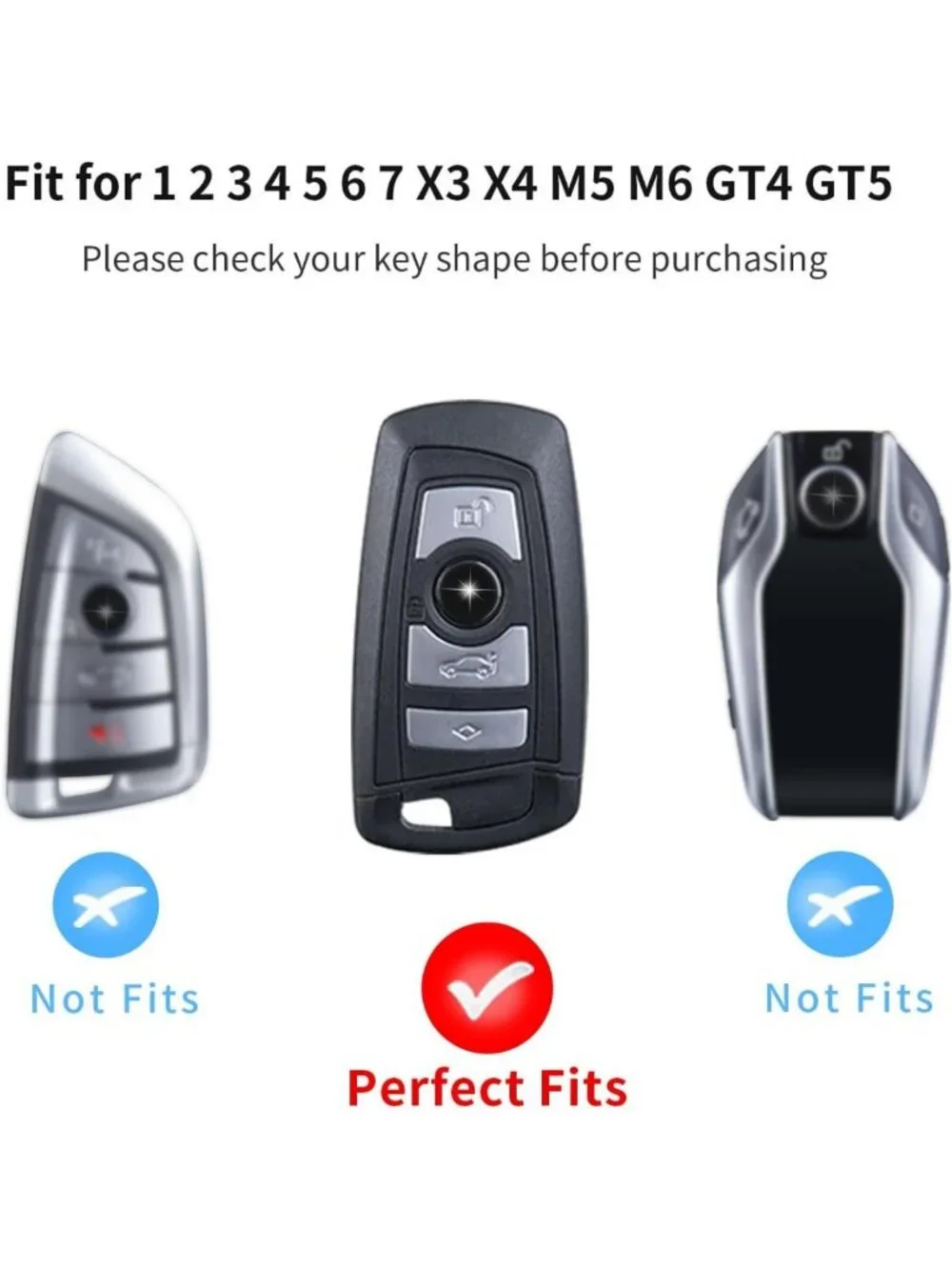 Stylish Real Glass Fiber Key Fob Cover | T-Carbon Protector for BMW Models